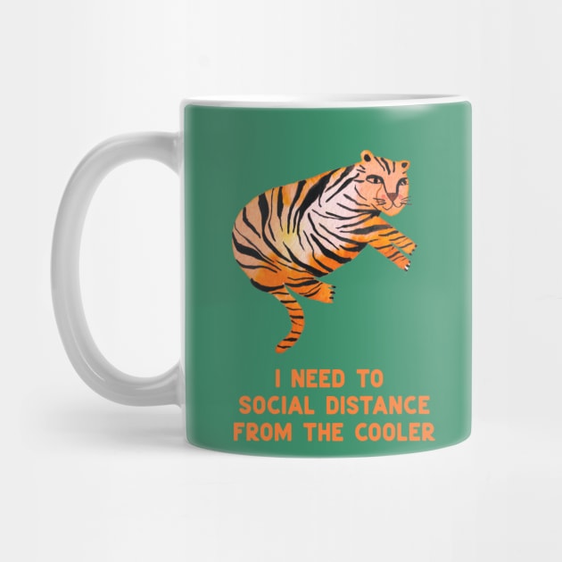 Social Distance Quarantine Covid Tigers Orange by ninoladesign